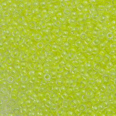 Miyuki Round Seed Bead 11/0 Inside Color Lined Lime 15g (1119)