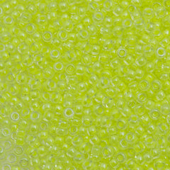 Miyuki Round Seed Bead 8/0 Inside Color Lined Lime 22g Tube (1119)