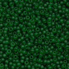 Miyuki Round Seed Bead 8/0 Transparent Matte Green 22g Tube (146F)