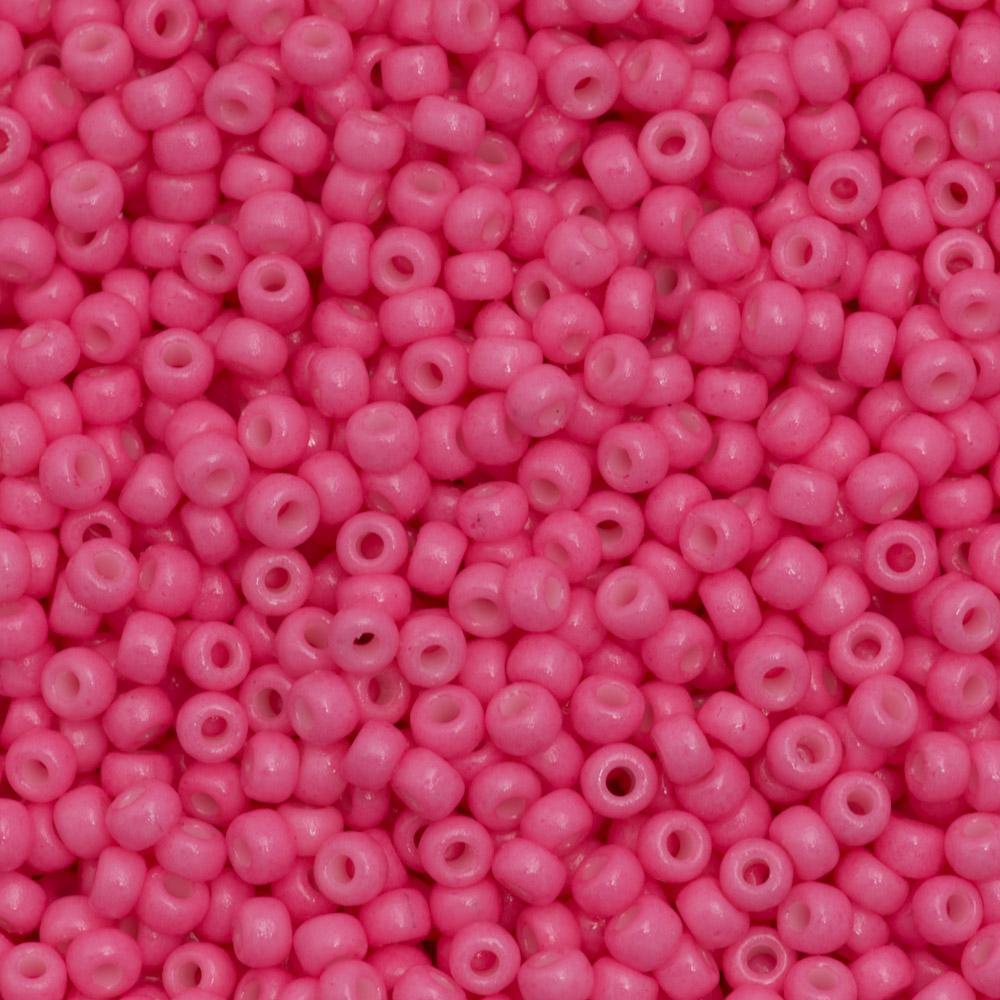 Miyuki Round Seed Bead 15/0 Duracoat Opaque Dyed Party Pink 2-inch Tube (4467)