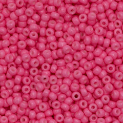 Miyuki Round Seed Bead 15/0 Duracoat Dyed Opaque Party Pink 2-inch Tube (4467)