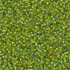 Miyuki Round Seed Bead 11/0 Silver Lined Chartreuse AB 22g Tube (1014)