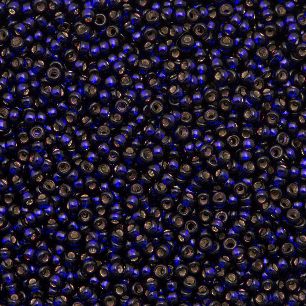 Miyuki Round Seed Bead 8/0 Dyed Silver Lined  Dark Purple 22g Tube (1426)
