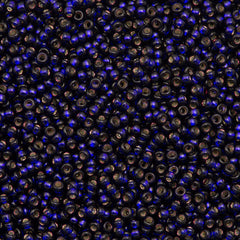 Miyuki Round Seed Bead 8/0 Dyed Silver Lined  Dark Purple 25g (1426)