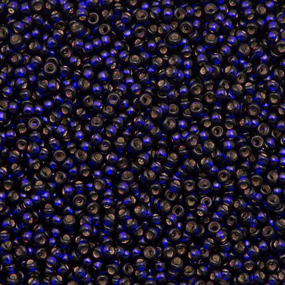 10g Miyuki Round Seed Bead 11/0 Dyed Silver Lined Dark Purple (1426)
