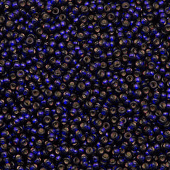 10g Miyuki Round Seed Bead 11/0 Dyed Silver Lined Dark Purple (1426)