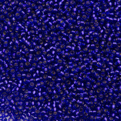 Miyuki Round Seed Bead 11/0 Dyed Silver Lined Royal Purple 22g Tube (1446)
