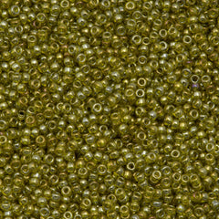 Miyuki Round Seed Bead 8/0 Transparent Golden Olive Luster 22g Tube (1889)