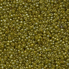 50g Miyuki Round Seed Bead 11/0 Transparent Golden Olive Luster (1889)