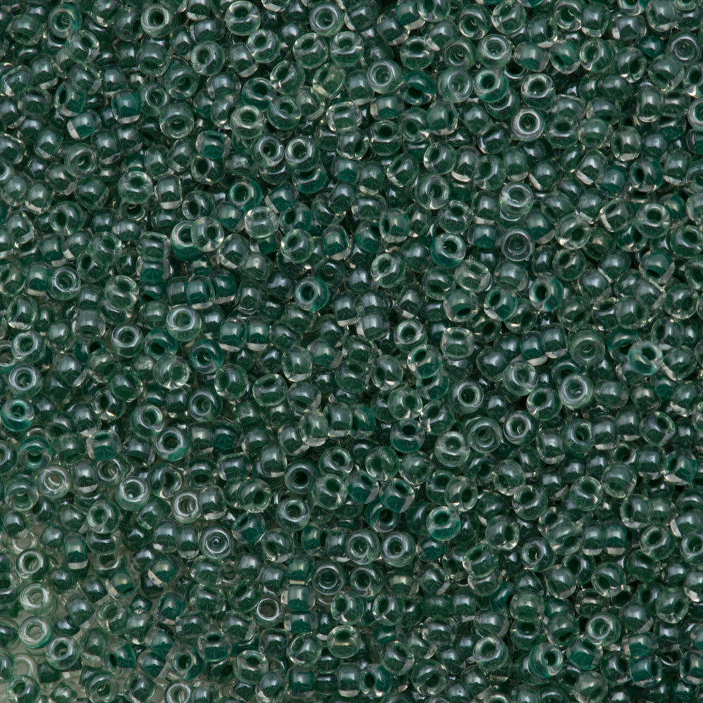 Miyuki Round Seed Bead 11/0 Inside Color Lined Hunter Green 22g Tube (217)