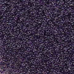 10g Miyuki Round Seed Bead 11/0 Inside Color Lined Royal Purple (223)