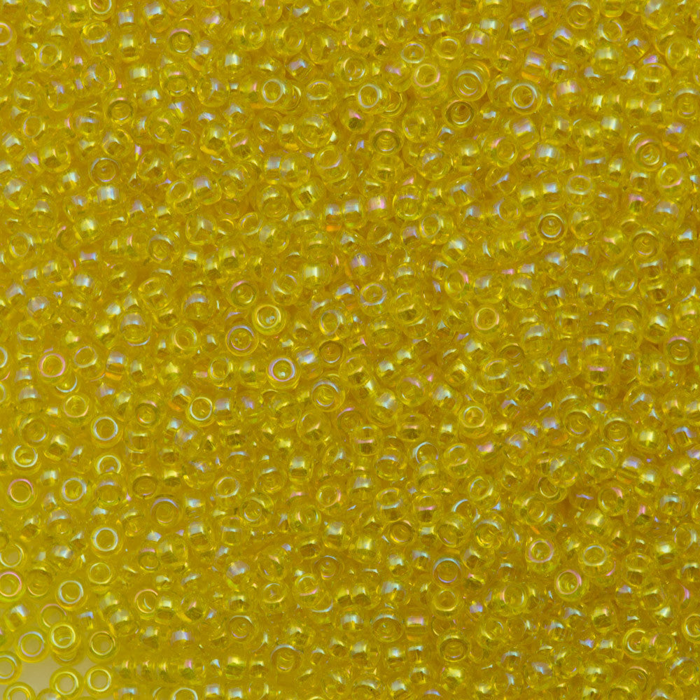 Miyuki Round Seed Bead 8/0 Transparent Yellow AB 22g Tube (252)