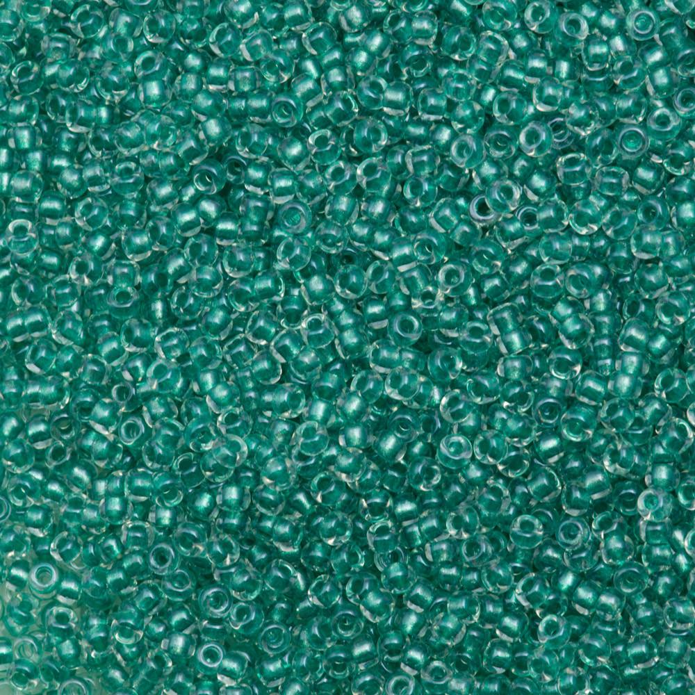 50g Miyuki Round Seed Bead 11/0 Inside Color Lined Aqua (2605)