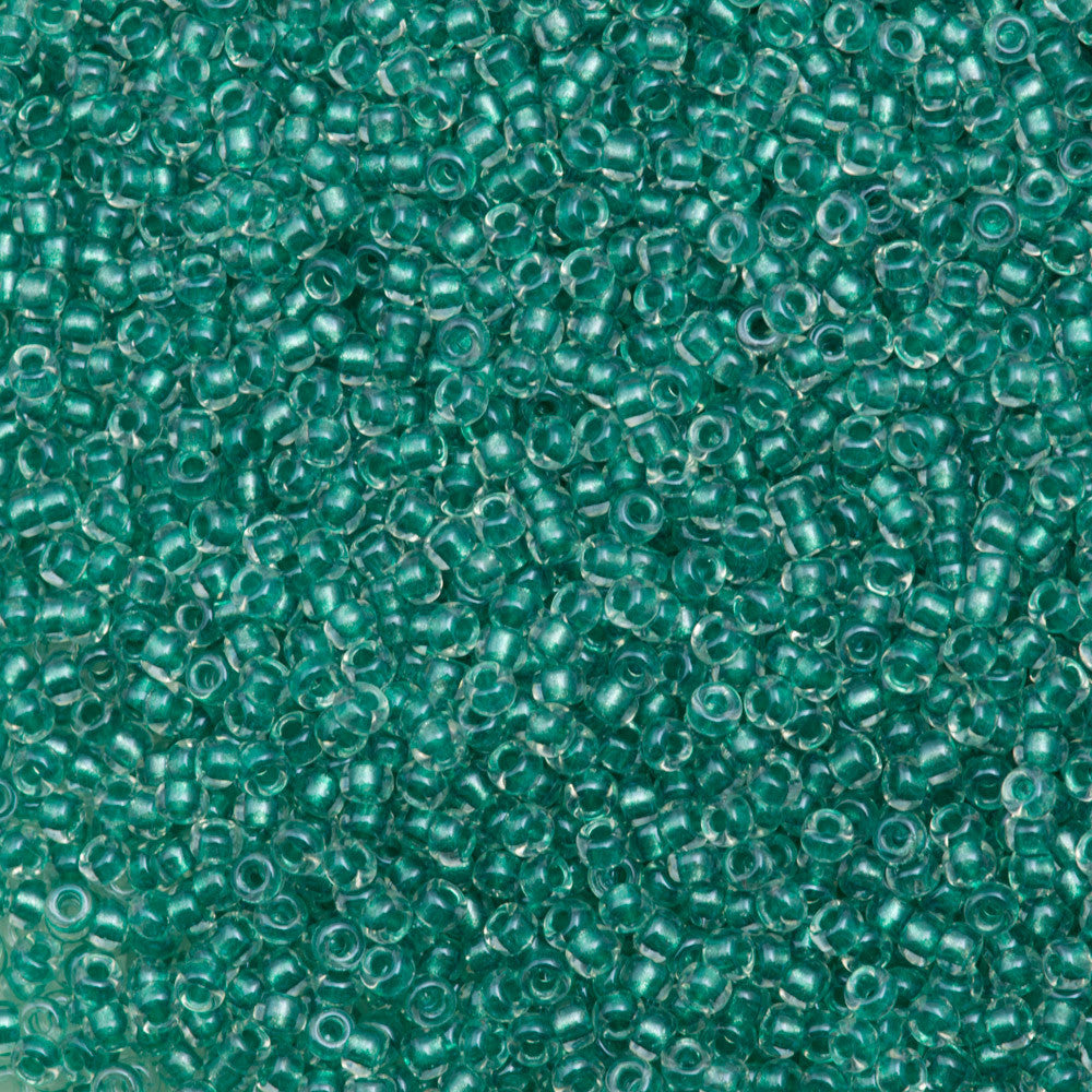 Miyuki Round Seed Bead 8/0 Inside Color Lined Aqua 22g Tube (2605)