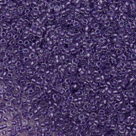 Miyuki Round Seed Bead 8/0 Inside Color Lined Purple 25g (2607)