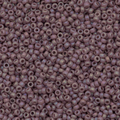 10g Miyuki Round Seed Bead 11/0 Matte Opaque Mauve AB (410FR)