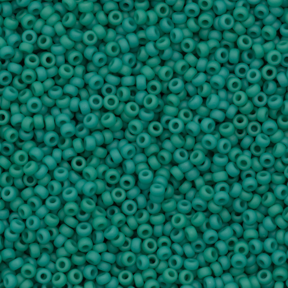 Miyuki Round Seed Bead 8/0 Opaque Matte Turquoise 22g Tube (412F)