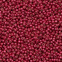 8g Miyuki Round Seed Bead 11/0 Duracoat Galvanized Light Cranberry (4211)
