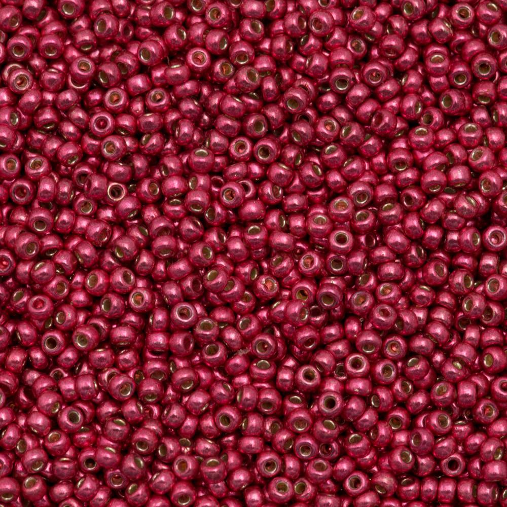 50g Miyuki Round Seed Bead 11/0 Duracoat Galvanized Light Cranberry (4211)