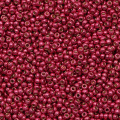 50g Miyuki Round Seed Bead 11/0 Duracoat Galvanized Light Cranberry (4211)
