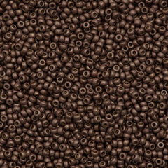 50g Miyuki Round Seed Bead 11/0 Duracoat Matte Galvanized Dark Mauve (4213F)