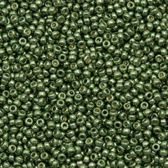8g Miyuki Round Seed Bead 11/0 Duracoat Galvanized Sea Green (4215)
