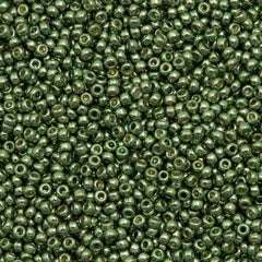 50g Miyuki Round Seed Bead 11/0 Duracoat Galvanized Sea Green (4215)