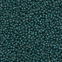 50g Miyuki Round Seed Bead 11/0 Duracoat Matte Galvanized Sea Foam (4217F)