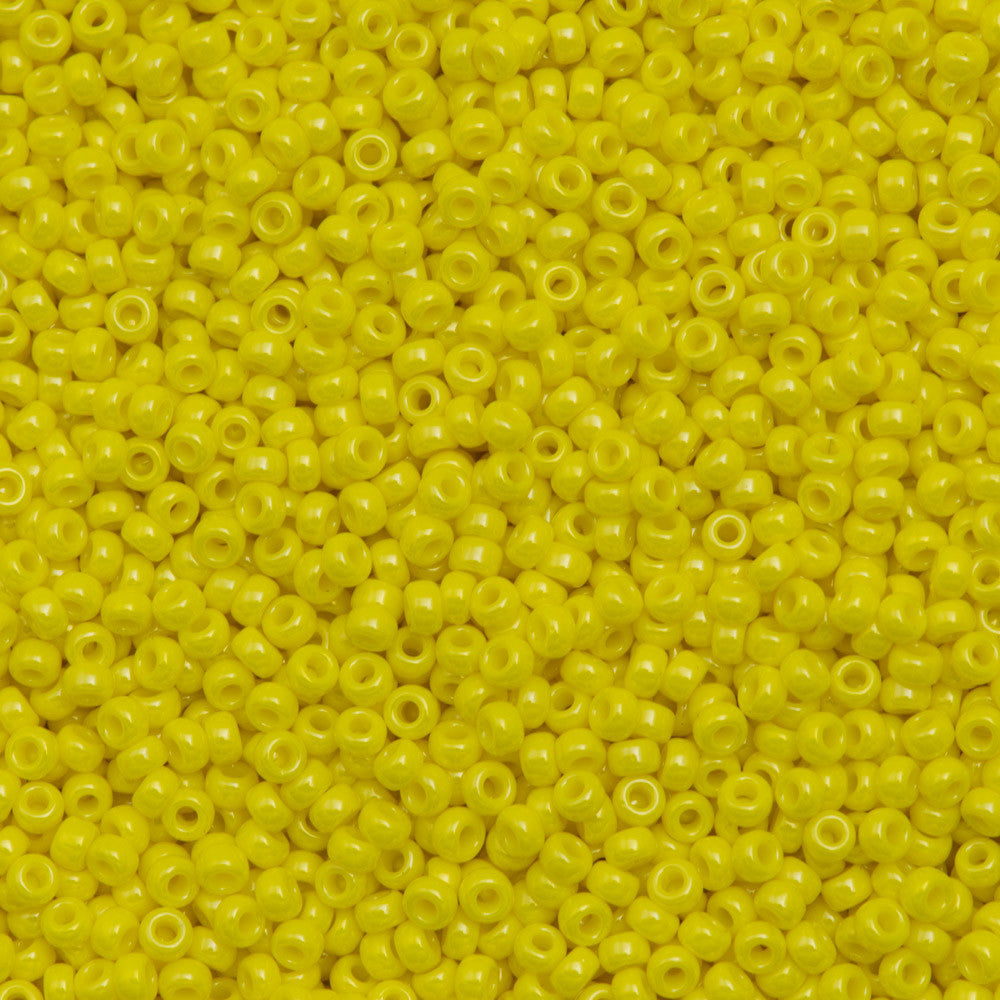 Miyuki Round Seed Bead 11/0 Opaque Yellow Luster 22g Tube (422)