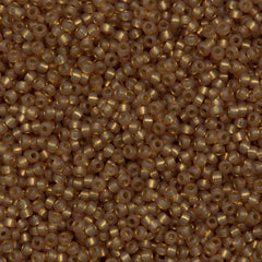 50g Miyuki Round Seed Bead 11/0 Duracoat Silver Lined Dyed Topaz Gold (4243)