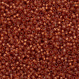 Miyuki Round Seed Bead 11/0 Duracoat Silver Lined Dyed Persimmon 22g Tube (4244)