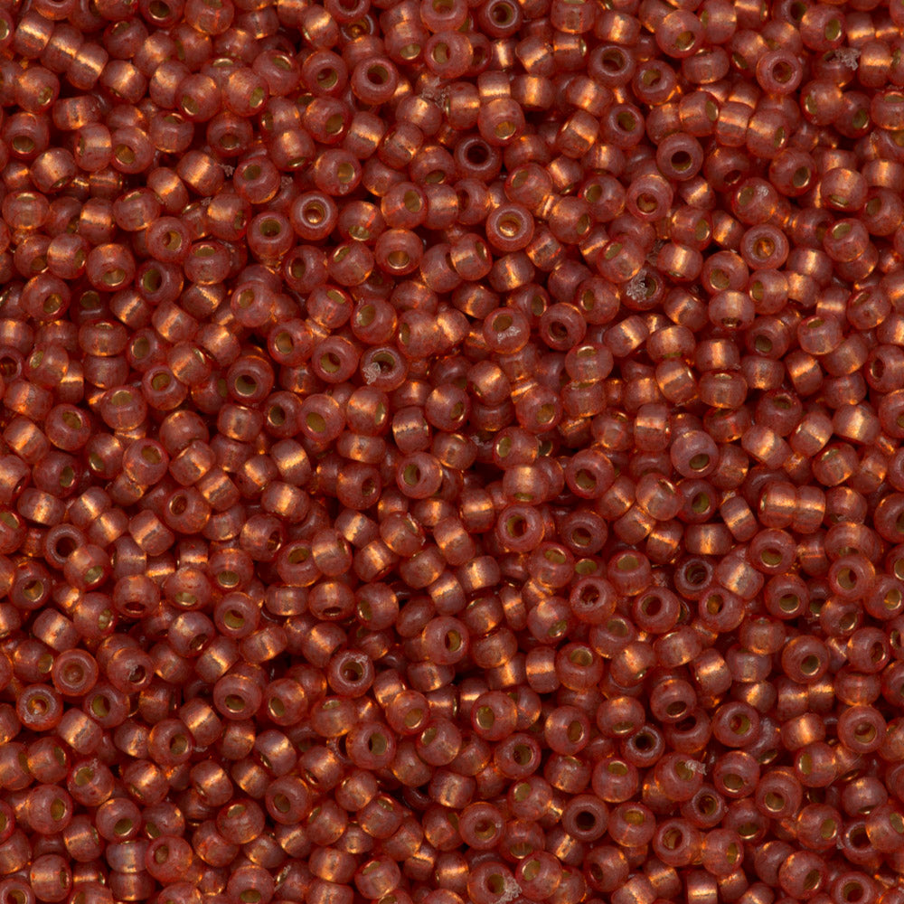 Miyuki Round Seed Bead 11/0 Duracoat Silver Lined Dyed Persimmon (4244)