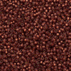 Miyuki Round Seed Bead 11/0 Duracoat Silver Lined Dyed Nutmeg 22g Tube (4245)