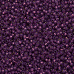 Miyuki Round Seed Bead 8/0 Duracoat Silver Lined Dyed Dark Lilac 22g Tube (4248)