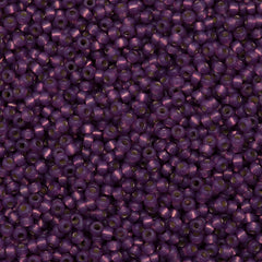 Miyuki Round Seed Bead 11/0 Duracoat Silver Lined Dyed Dark Lilac (4248)