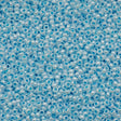 10g Miyuki Round Seed Bead 11/0 Aqua Lined White Pearl (430)