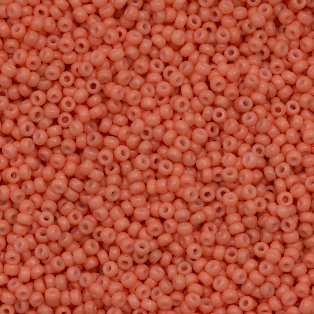 Miyuki Round Seed Bead 8/0 Duracoat Opaque Dark Salmon 22g Tube (4462)