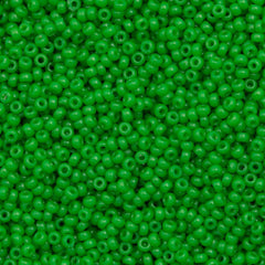 50g Miyuki Round Seed Bead 11/0 Duracoat Opaque Fiji Green (4476)