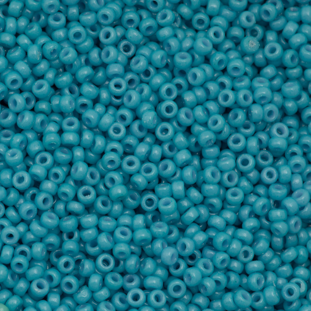 8g Miyuki Round Seed Bead 11/0 Duracoat Dyed Opaque Nile Blue (4478)