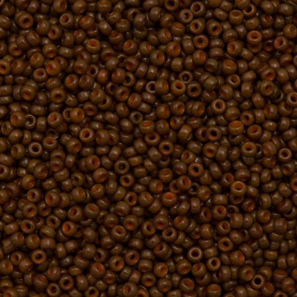 50g Miyuki Round Seed Bead 11/0 Duracoat Opaque Cognac (4492)