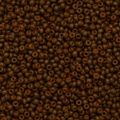 50g Miyuki Round Seed Bead 11/0 Duracoat Dyed Opaque Cognac (4492)