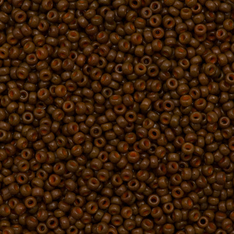 Miyuki Round Seed Bead 8/0 Duracoat Opaque Cognac 22g Tube (4492)