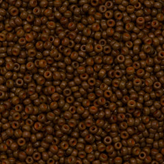 Miyuki Round Seed Bead 8/0 Duracoat Dyed Opaque Cognac 25g (4492)