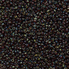 Miyuki Round Seed Bead 11/0 Transparent Garnet Picasso 22g Tube (4504)