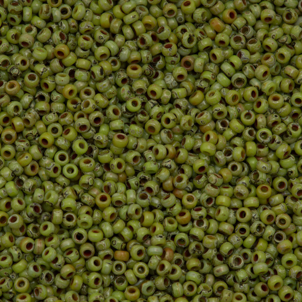 Miyuki 11/0 Seed Beads: Glossy Light Beige, 23 Gram Tube