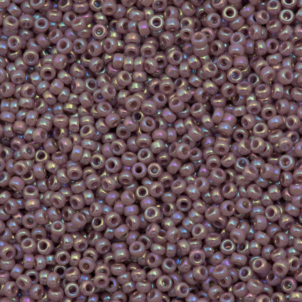 50g Miyuki Round Seed Bead 11/0 Opaque Mauve AB (478)