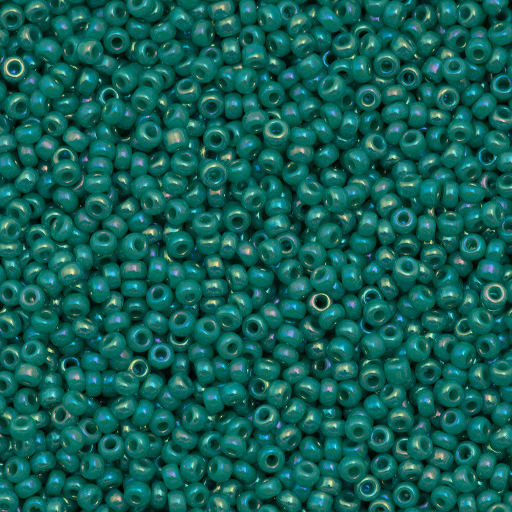 Miyuki Round Seed Bead 8/0 Opaque Turquoise Mint Green AB 22g Tube (481)