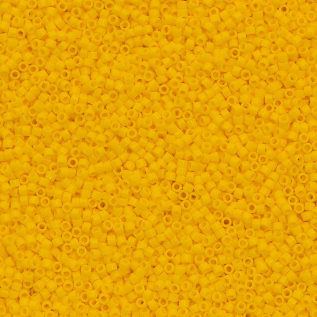 Miyuki Delica Seed Bead 11/0 Opaque Canary Yellow 2-inch Tube DB1132