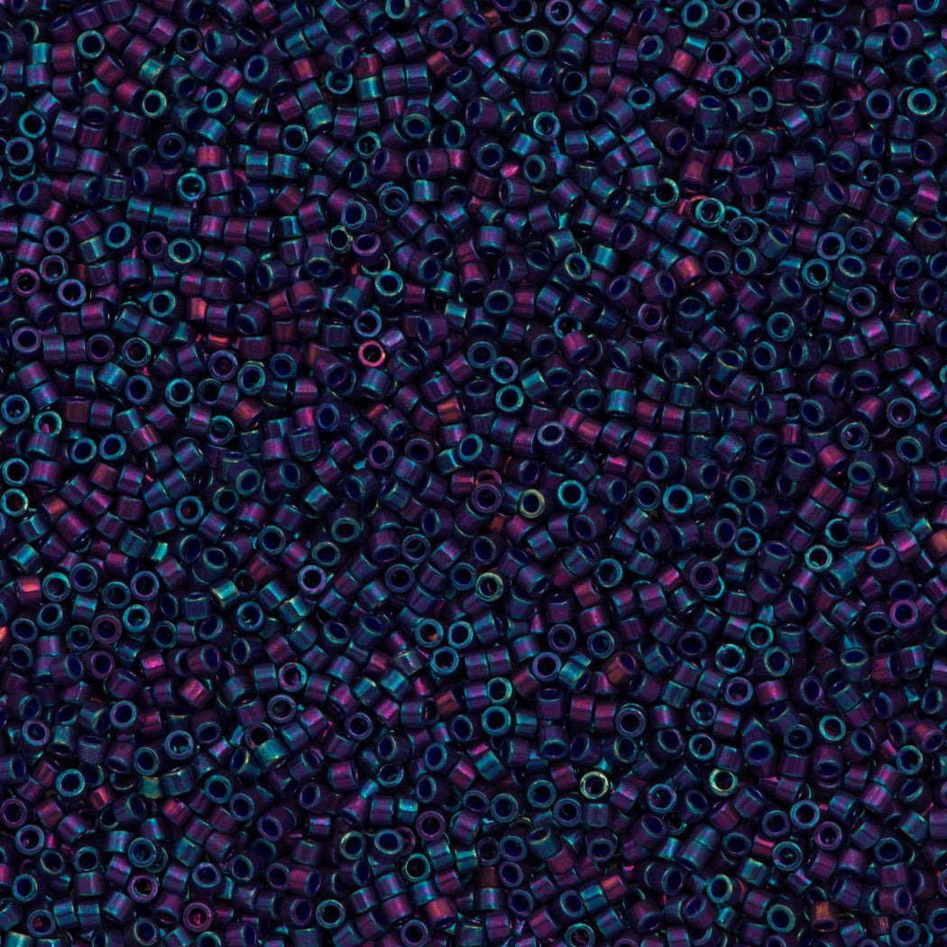 Miyuki Delica Seed Bead 11/0 Metallic Midnight Purple 2-inch