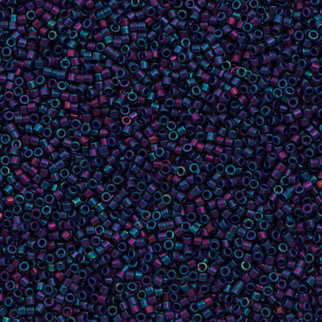 Miyuki Delica Seed Bead 11/0 Metallic Midnight Purple 2-inch Tube DB135
